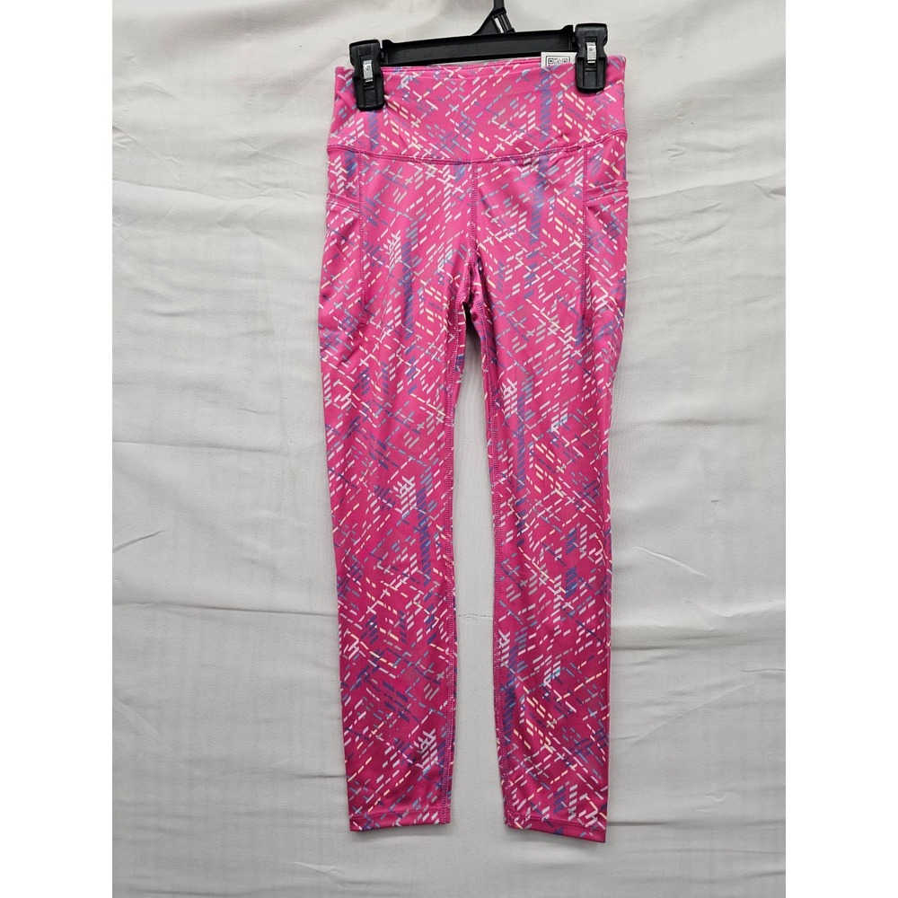 Member's Mark Girls Active Leggings Pink Polyester Blend Workout Size Medium 7/8